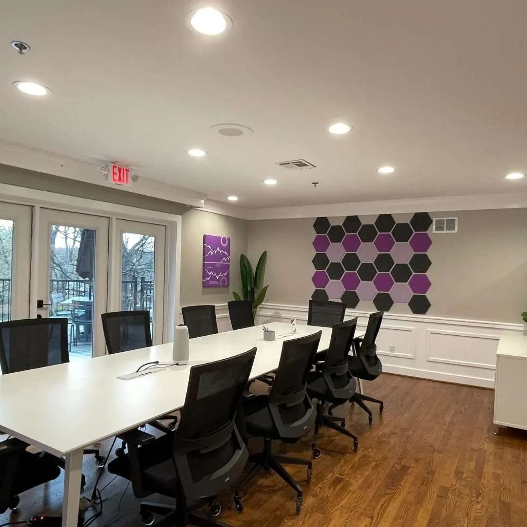 Denali conference room with hex wall